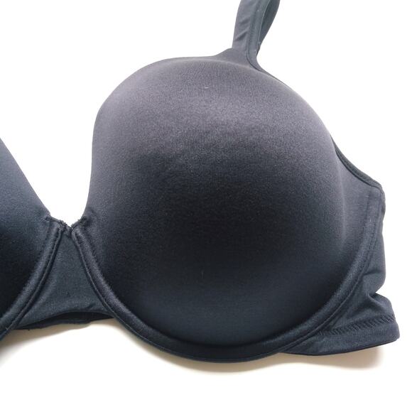 Vanity Fair Womens 40DD T-Shirt Bra Full Coverage Underwire Lightly Lined Black - Picture 2 of 4